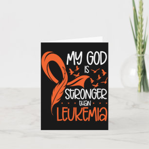 Mens Gott stärker ist als Leukämie-Bewusstsein Karte