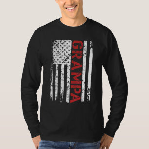 Mens Grampa Vintage US-amerikanische Flagge für Va T-Shirt