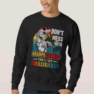 Mens Grampasaurus Dinosaurier Rex Vintag Vaterscha Sweatshirt