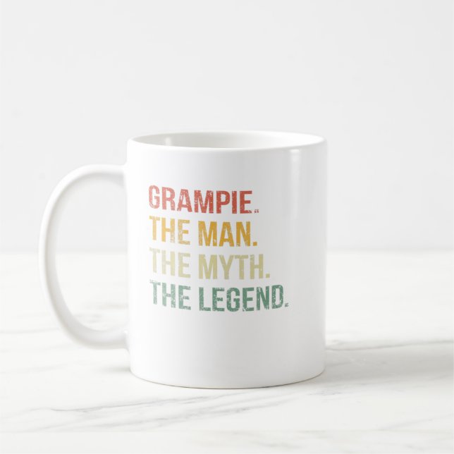 Mens Grampie Man Myth Legende für Mens Vater Vater Kaffeetasse (Links)