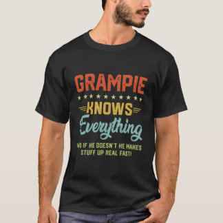 Mens Grampie weiß alles Funny Großvater Vater T-Shirt