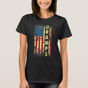 Mens Gramps Fathers Day US American Flag Vintag T-Shirt