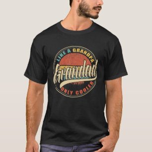 Mens GRANDAD wie ein Opa nur COOLER Vintager Rück T-Shirt