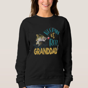 Mens Granddad Behaltend es Reel Fishing Vatertag Sweatshirt