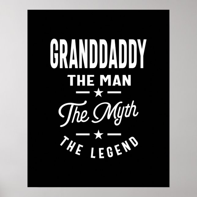 Mens Granddaddy der Mann, der Mythos, die Legende Poster (Vorne)