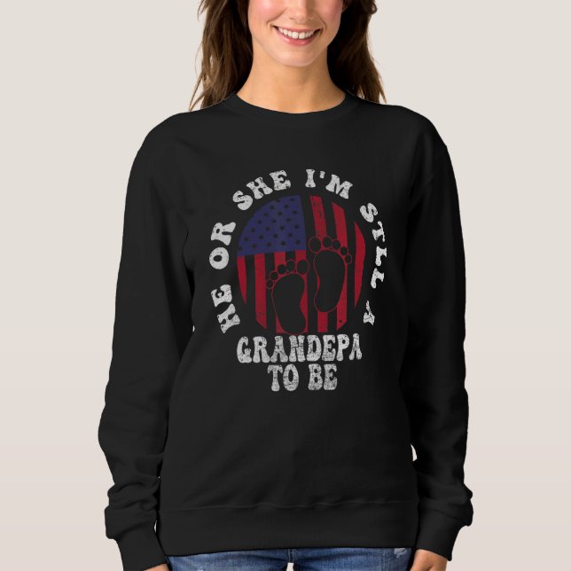 Mens Grandpa Baby Gender Offenbarung Er oder sie O Sweatshirt (Vorderseite)