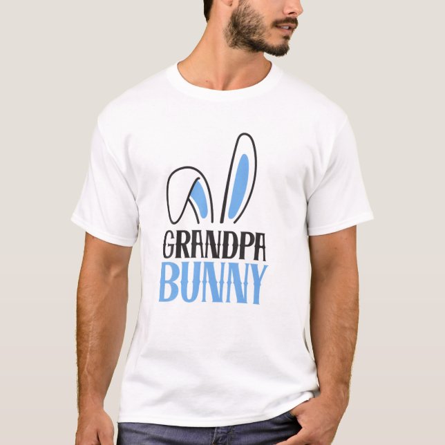 Mens Grandpa Bunny Costume Funny Family Match E T-Shirt (Vorderseite)