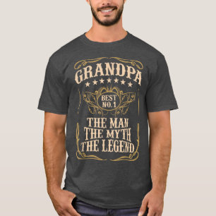 Mens GRANDPA DER MANN DER MYTH DER LEGENDE VATER  T-Shirt