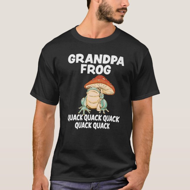 Mens Grandpa Frog Animal Pub Liebe Amphibien Toad  T-Shirt (Vorderseite)