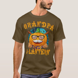 Mens Grandpa Halloween Kostümpumpe Kürbislaterne T-Shirt