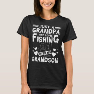 Mens Grandpa-Lieben fischen mit seinem Enkel T-Shirt