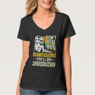 Mens Grandpa Rex Saurus Papasaurus Dinosaurs Men F T-Shirt