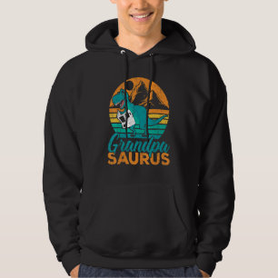 Mens Grandpa Saurus Rex Dinosaur Großvater Match Hoodie