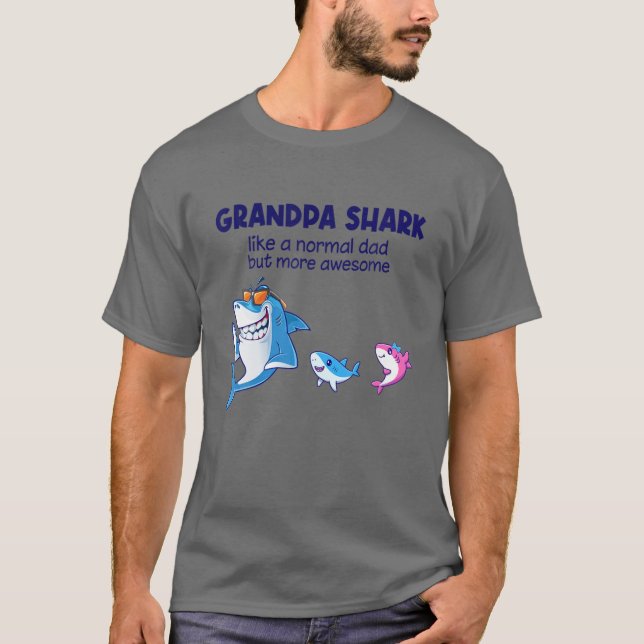 Mens Grandpa Shark wie ein normaler Hai, aber mehr T-Shirt (Vorderseite)