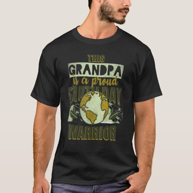 Mens Grandpa Warrior Green Nature Climate Protect T-Shirt (Vorderseite)