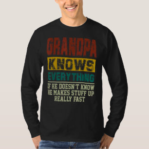 Mens Grandpa weiß alles, was der Vintage Großvater T-Shirt