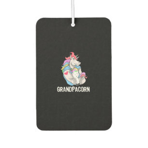 Mens Grandpacorn Einhorn Opa und Großvater Autolufterfrischer