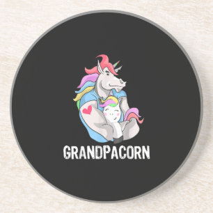 Mens Grandpacorn Einhorn Opa und Großvater Getränkeuntersetzer