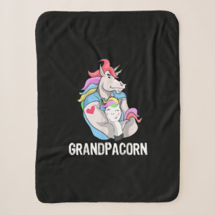 Mens Grandpacorn Einhorn Opa und Großvater Sherpadecke