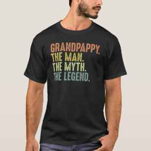 Mens Grandpappy Men Fathers Day Grandpappy Myth L T-Shirt