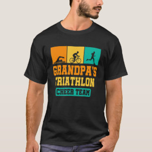 Mens Grandpas Triathlon Cheer Team Triathlon T-Shirt