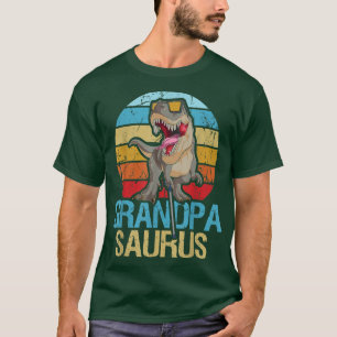 Mens Grandpasaurus Dinosaur Grandpa Granddad Papa T-Shirt