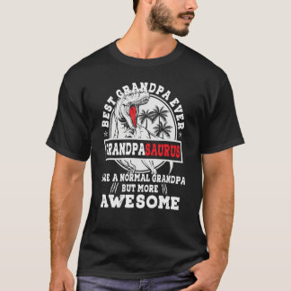 Mens Grandpasaurus Rex Dinosaur Best Grandpa Ever  T-Shirt