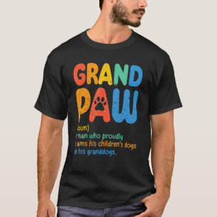 Mens Grandpaw Fur Großvater Tag des Vaters T-Shirt