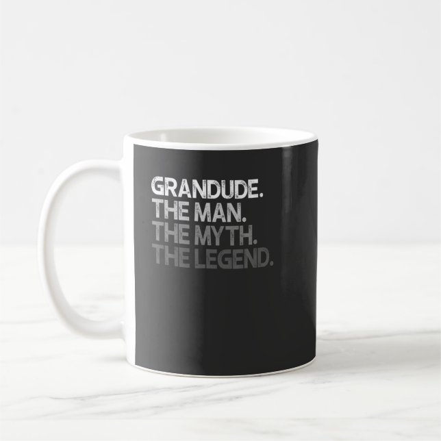 Mens Grandude Geschenk: Der Mann der Mythos, die L Kaffeetasse (Links)