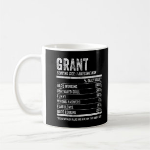 Mens Grant Nutrition Personalisiert Name Shirt Fun Kaffeetasse
