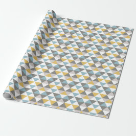 Men's Gray Gold Blue Modernes Mittelalter Geschenkpapier