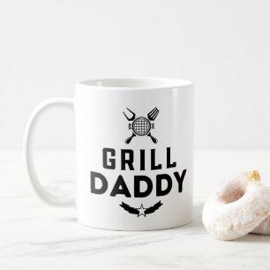 Mens Grill Daddy GRILLEN und Rauchen zum Vatertag Kaffeetasse