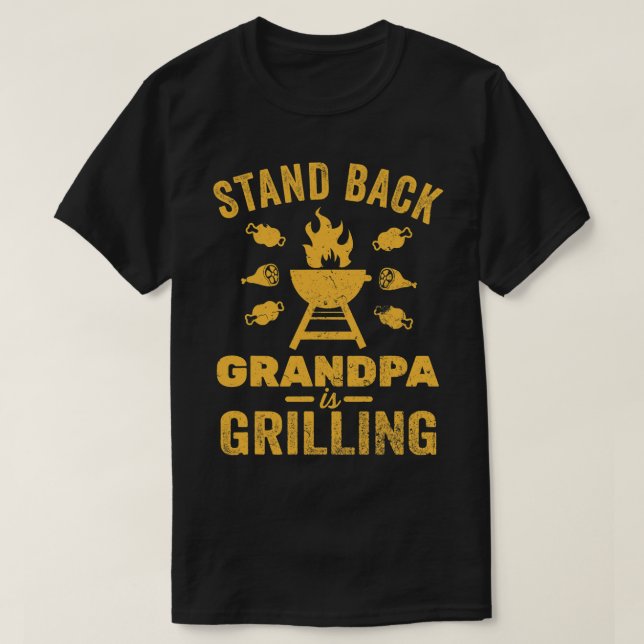 Mens Grill Master Shirts Grandpa Grilling Funny BB (Design vorne)