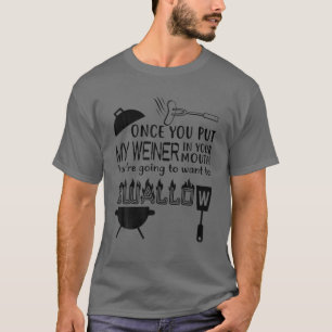 Mens Grill Vaters, Hot Dog Funny Wurst Weiner S Fu T-Shirt