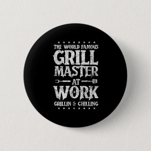 Mens Grillen Grillmaster Funny The World Famous Gr Button