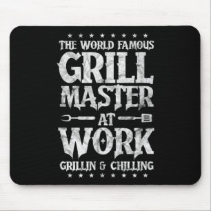Mens Grillen Grillmaster Funny The World Famous Gr Mousepad