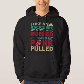 Mens GRILLEN Ich mag meine Racks Big My Hintern Ru Hoodie