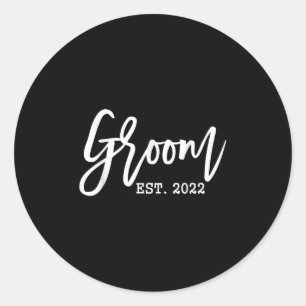 Mens Groom 2022 Runder Aufkleber