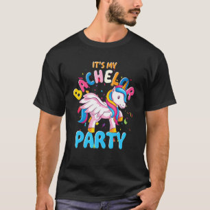 Mens Groom Bachelor Unicorn Wedding Bachelor Teil T-Shirt