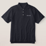 Mens Groom Classic Polo Shirt<br><div class="desc">Klassisches Shirt für den Groom, in der Marine mit weißen bestickten Buchstaben dargestellt.</div>