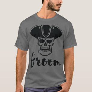 Mens Groom for Bachelor Party with Pirate T-Shirt