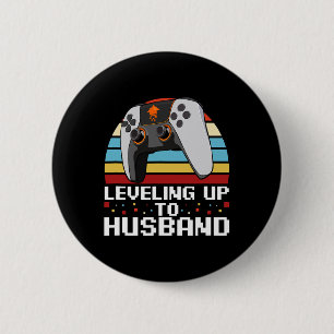 Mens Groom Hen Night Hen Party Button