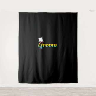 Mens Groom LGBT Gay Bachelor Party Wandteppich