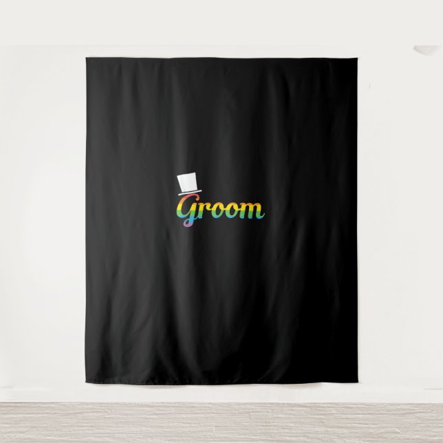Mens Groom LGBT Gay Bachelor Party Wandteppich (Vorderseite)