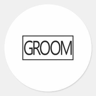 Mens Groom Matching Bride Future Ehemann Wedding B Runder Aufkleber