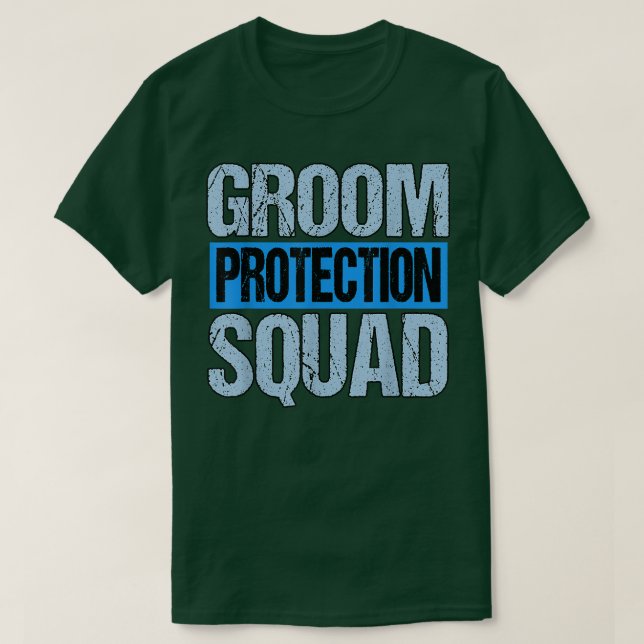 Mens Groom Protection Squad Bachelor Party  T-Shirt (Design vorne)