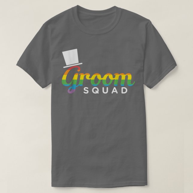 Mens Groom Squad LGBT Gay Bachelor Party  T-Shirt (Design vorne)