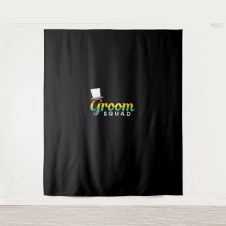 Mens Groom Squad LGBT Gay Bachelor Party Wandteppich