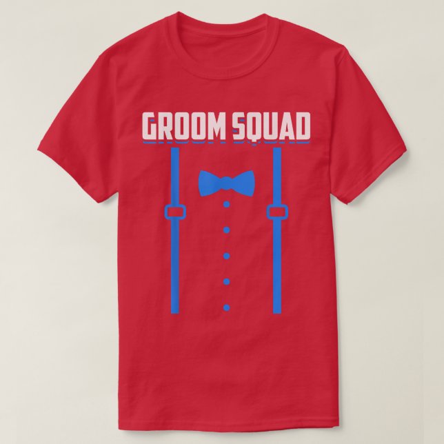 Mens Groom Squad Trauzeuge Heiraten Funny Bachelor T-Shirt (Design vorne)