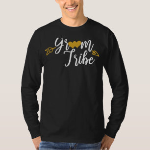 Mens Groom Stamm Herz Verlobung Hochzeit Party Ma T-Shirt